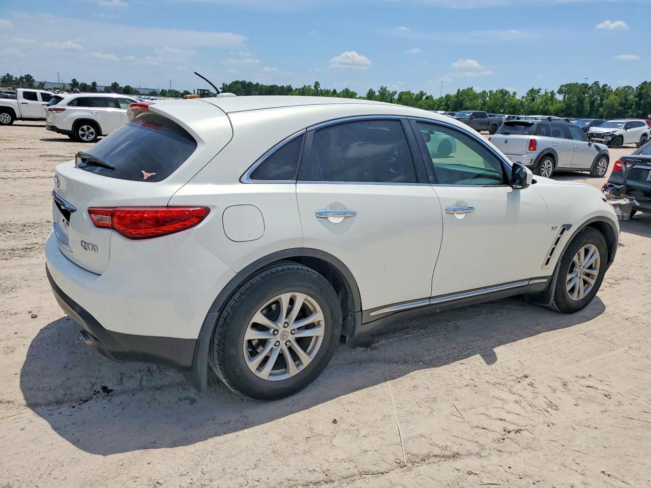 2014 Infiniti Qx70 Base White vin: JN8CS1MU8EM451417