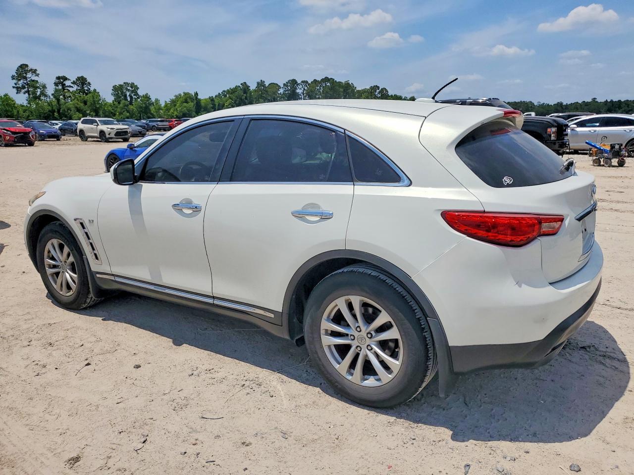 2014 Infiniti Qx70 Base White vin: JN8CS1MU8EM451417
