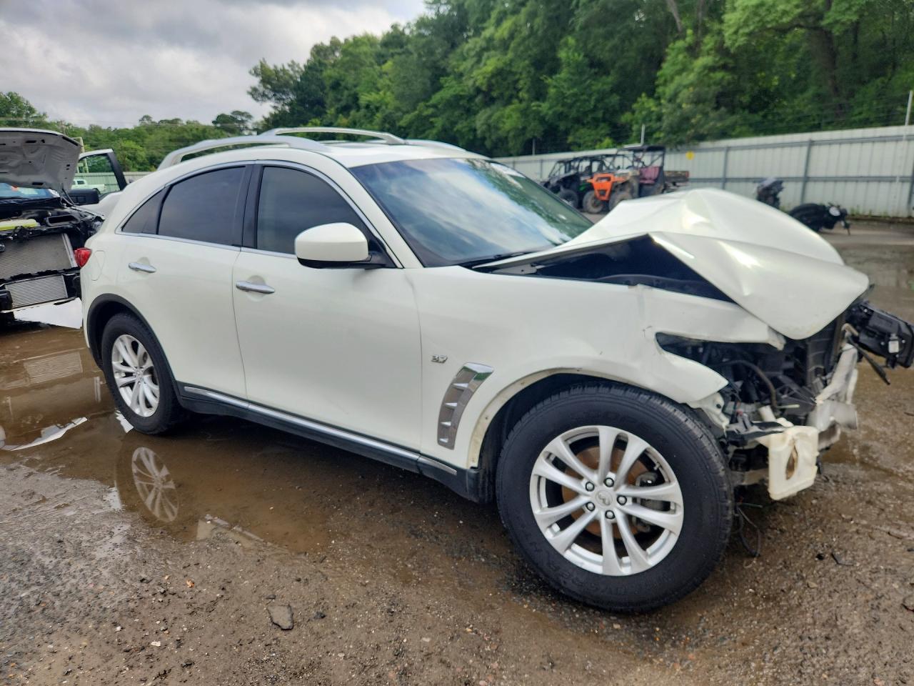 2015 Infiniti Qx70 Base White vin: JN8CS1MU8FM380513
