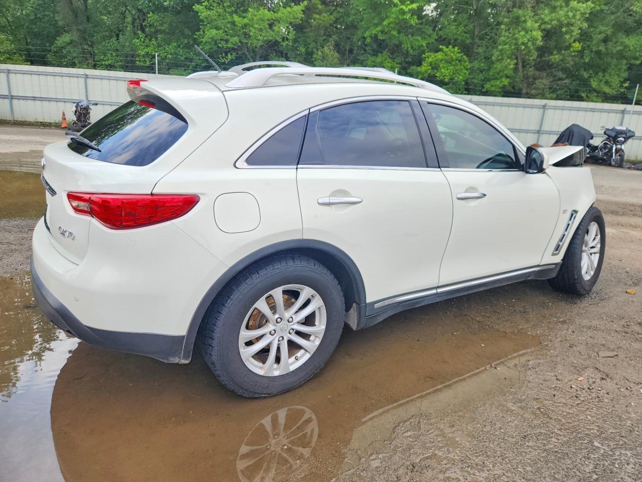 2015 Infiniti Qx70 Base White vin: JN8CS1MU8FM380513