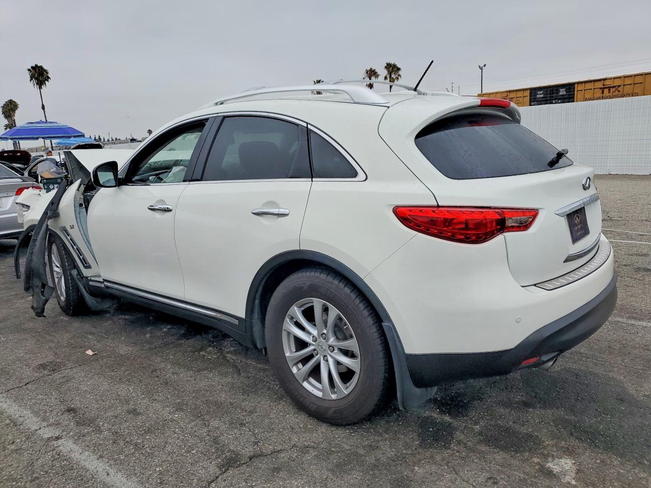 2014 Infiniti Qx70 Base White vin: JN8CS1MU9EM451894