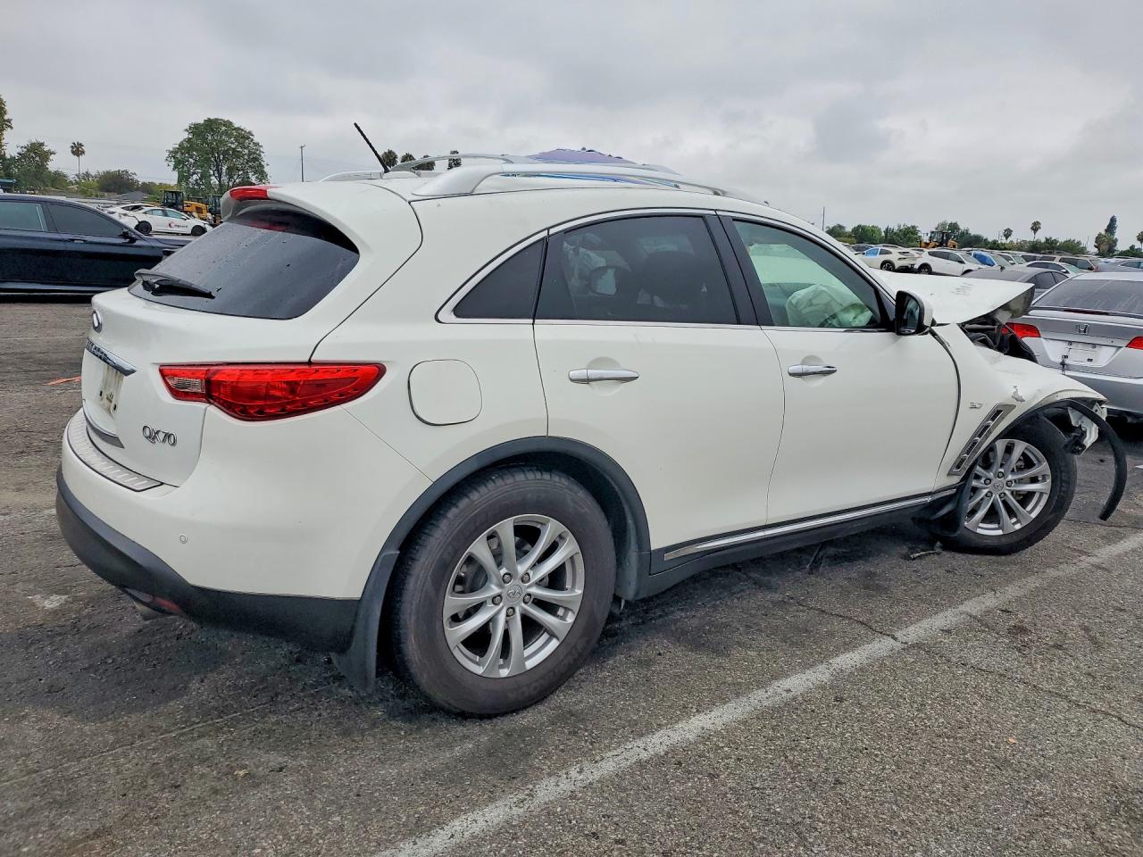 2014 Infiniti Qx70 Base White vin: JN8CS1MU9EM451894