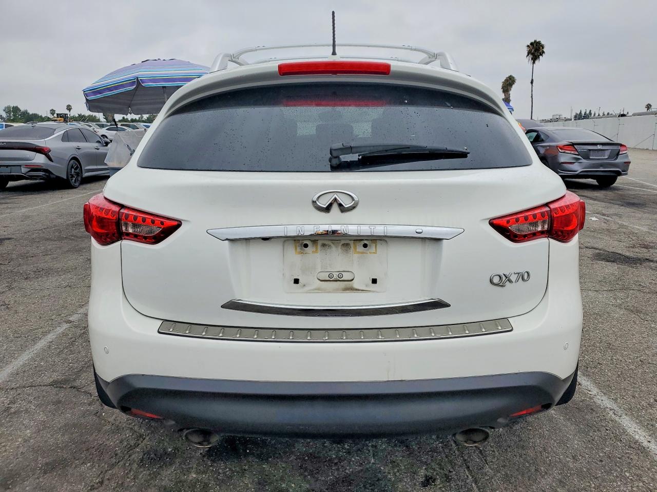 2014 Infiniti Qx70 Base White vin: JN8CS1MU9EM451894