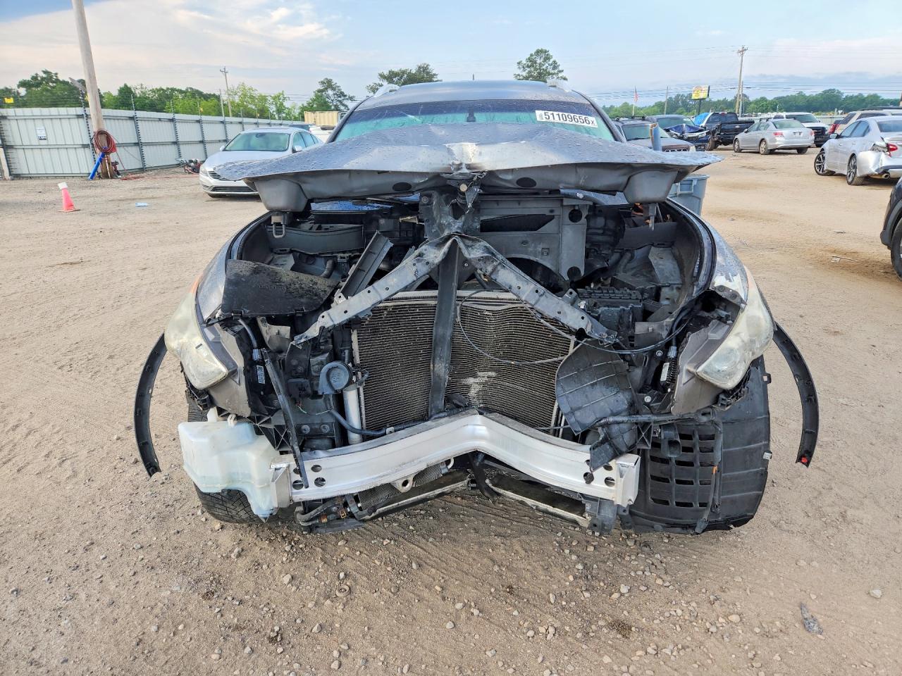 2014 Infiniti Qx70 Base Gray vin: JN8CS1MU9EM451927
