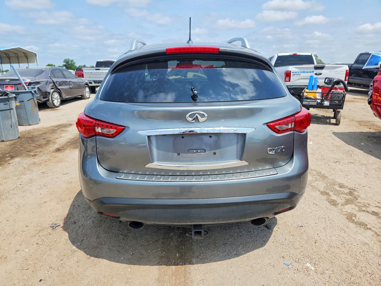 2014 Infiniti Qx70 Base Gray vin: JN8CS1MU9EM451927