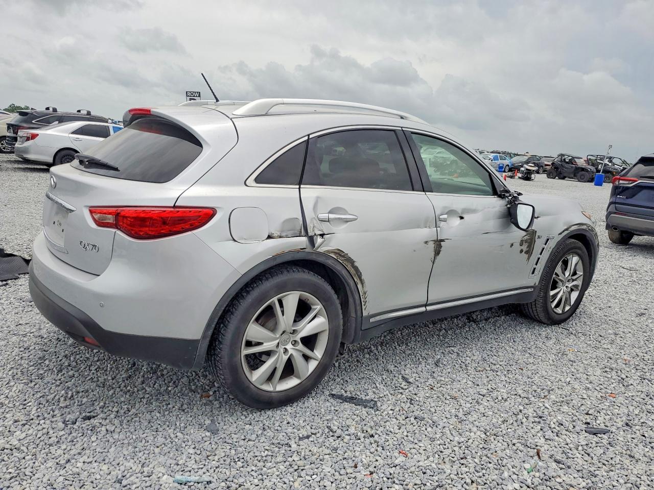 2014 Infiniti Qx70 Base Silver vin: JN8CS1MU9EM452348