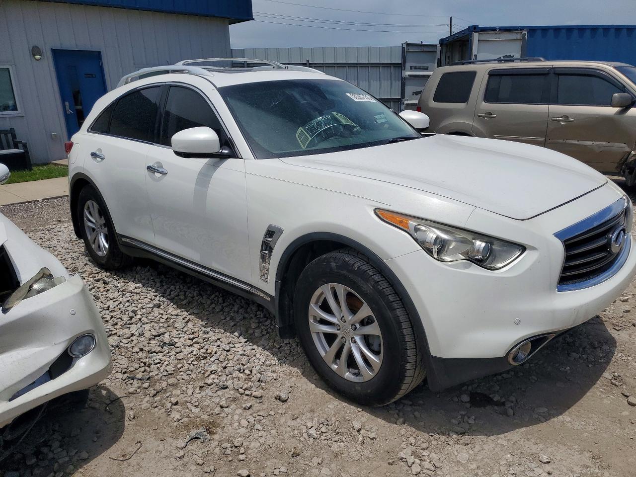2013 Infiniti Fx37 Base White vin: JN8CS1MW0DM171250