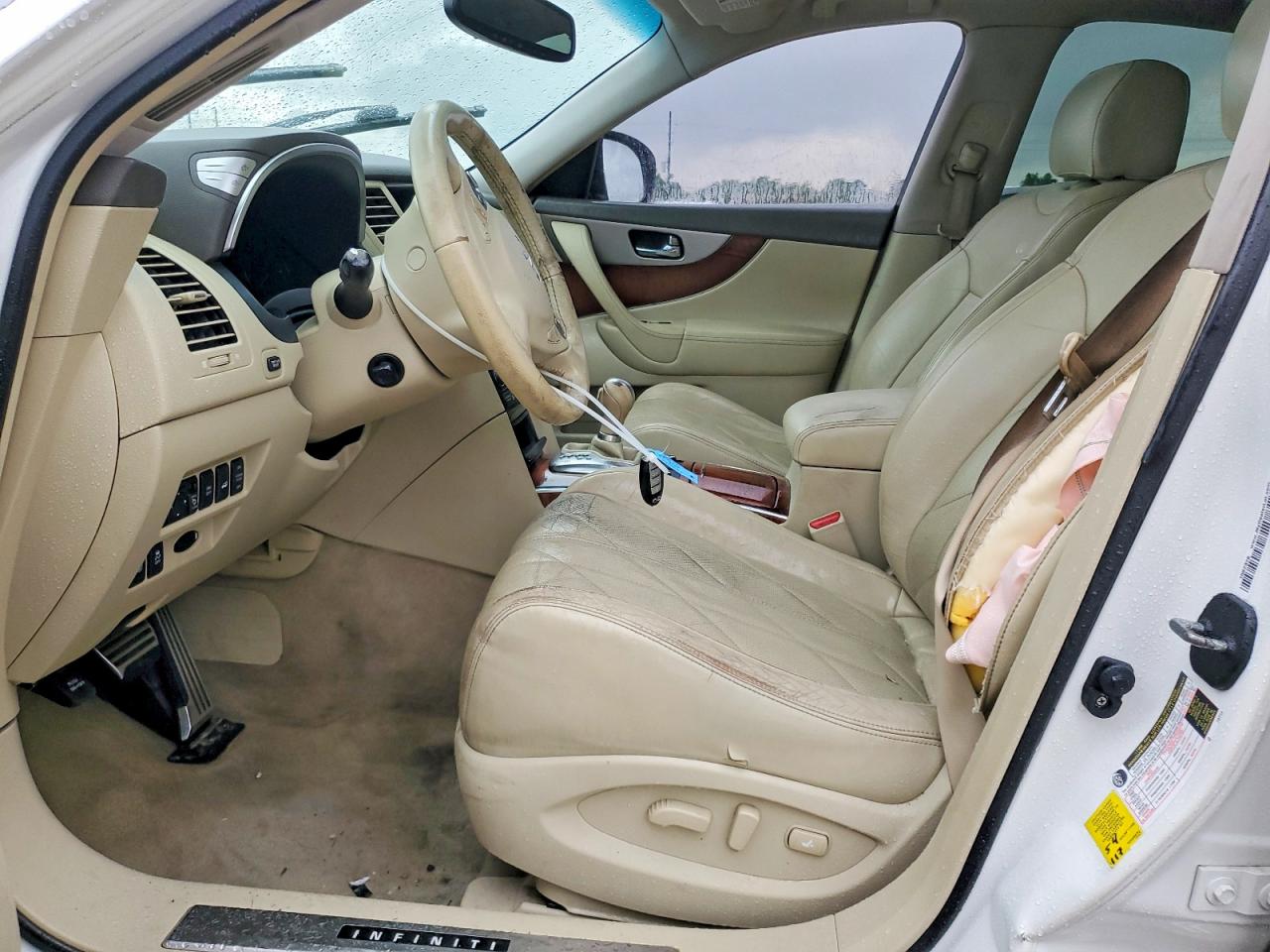 2013 Infiniti Fx37 Base White vin: JN8CS1MW0DM171250