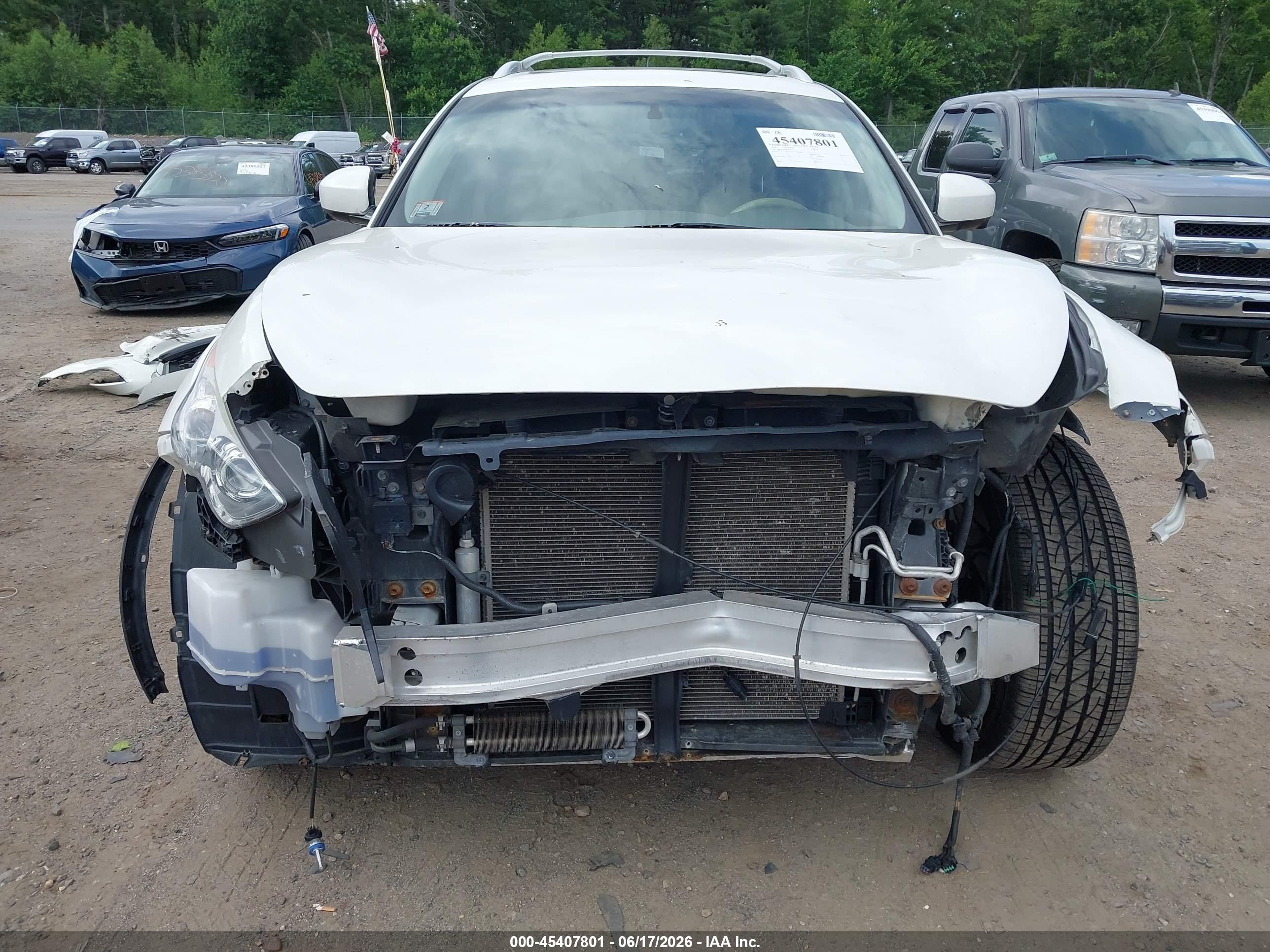 2014 Infiniti Qx70   White vin: JN8CS1MW0EM410636