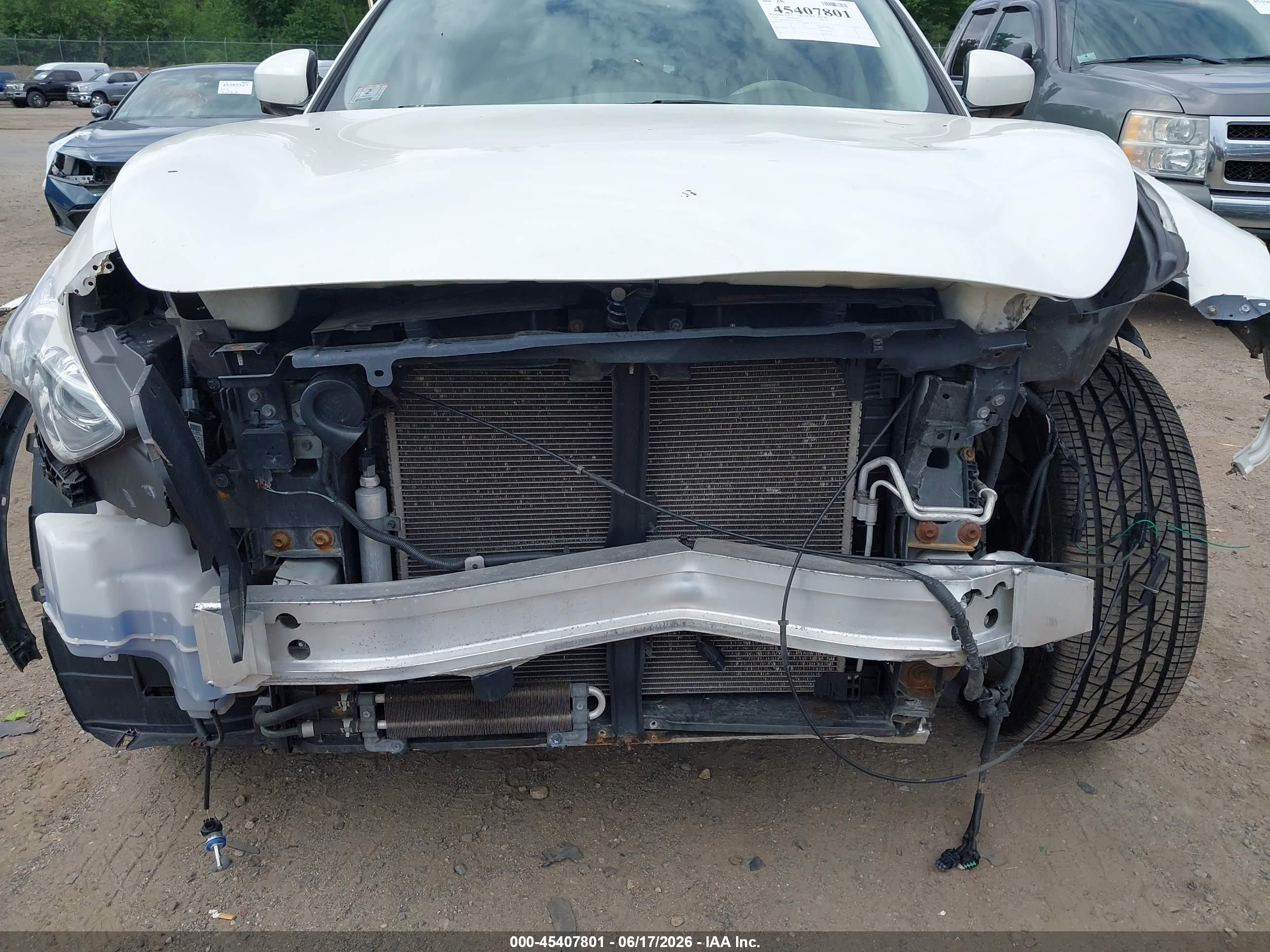2014 Infiniti Qx70   White vin: JN8CS1MW0EM410636