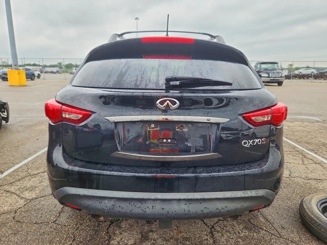 2015 Infiniti Qx70 Base Black vin: JN8CS1MW1FM480941