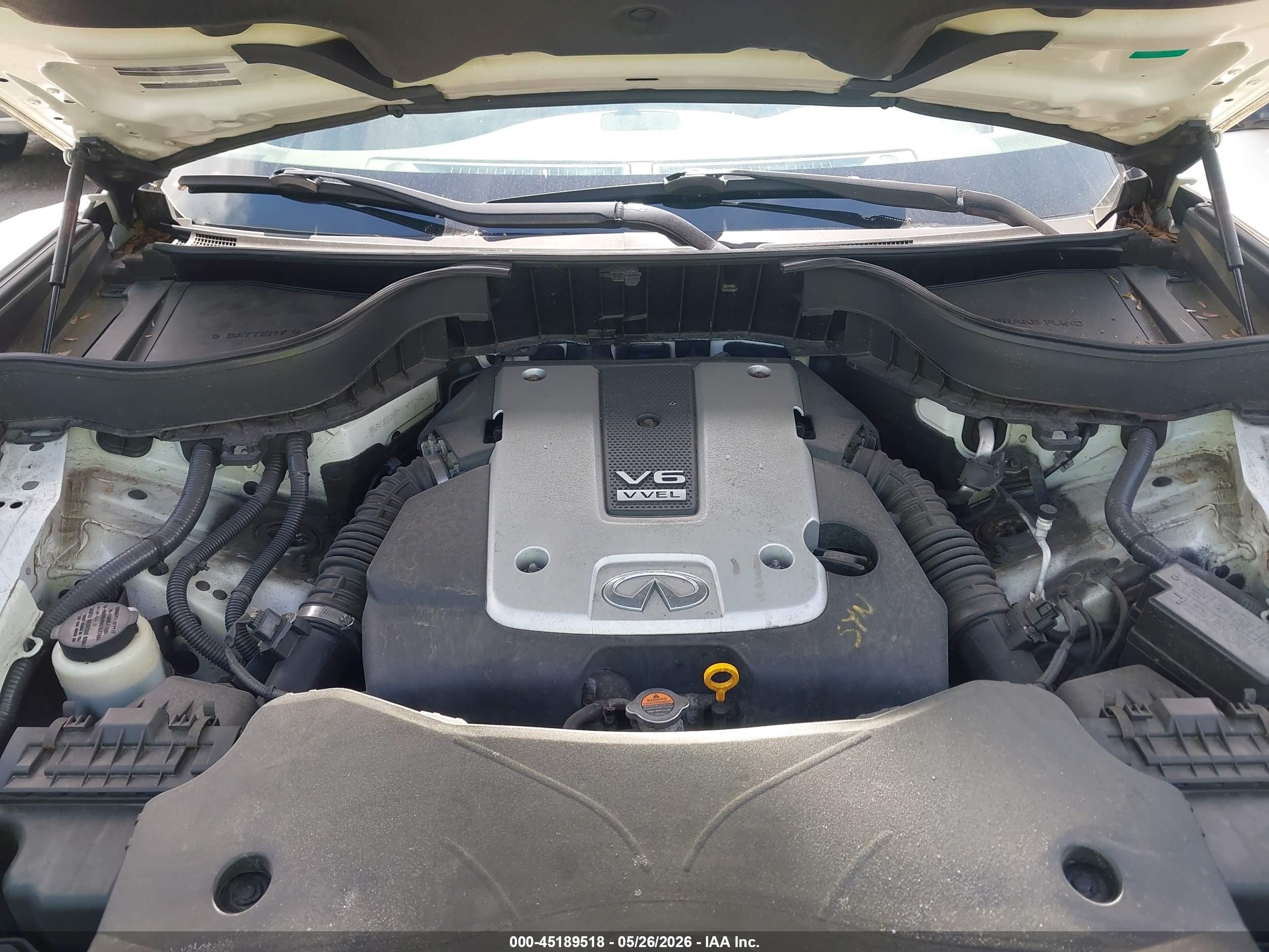 2013 Infiniti Fx37 White vin: JN8CS1MW2DM174862