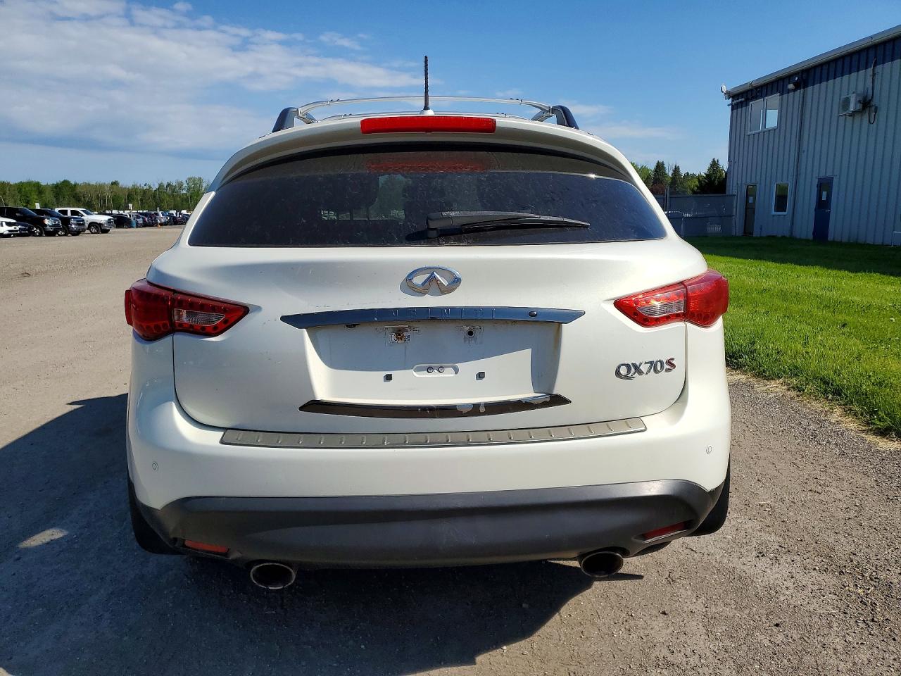 2015 Infiniti Qx70 Base White vin: JN8CS1MW2FM480494