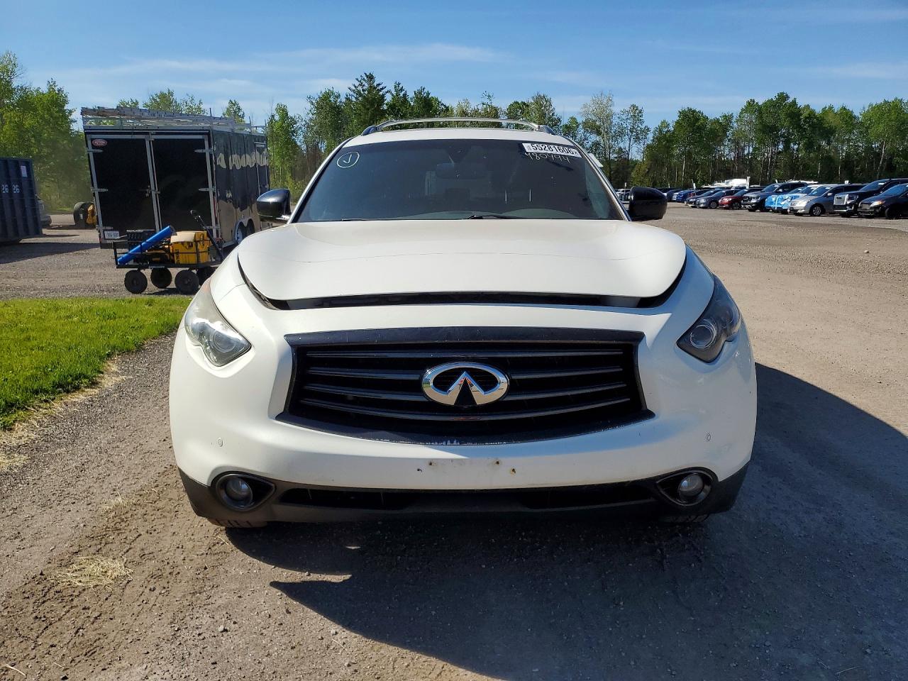 2015 Infiniti Qx70 Base White vin: JN8CS1MW2FM480494