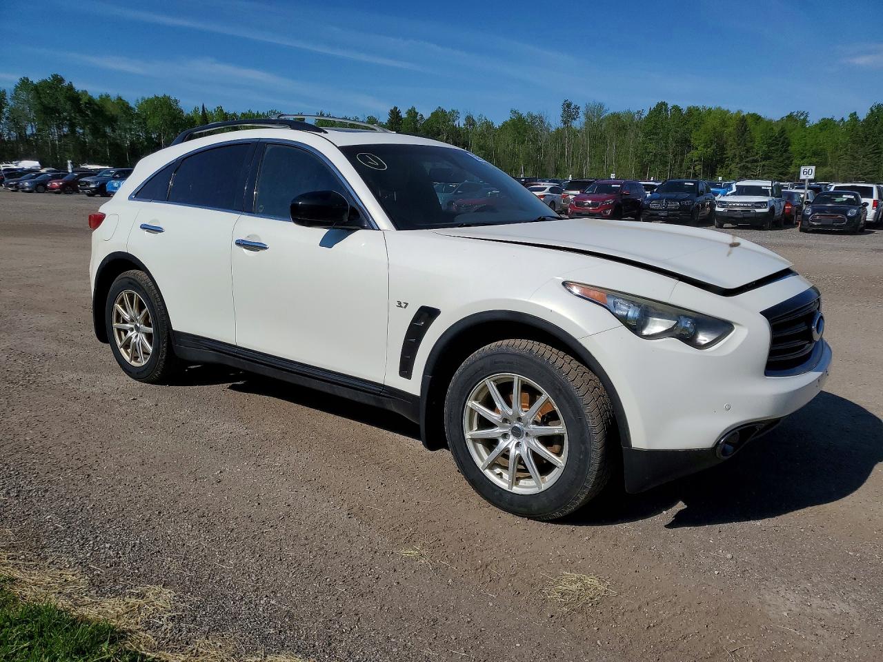 2015 Infiniti Qx70 Base White vin: JN8CS1MW2FM480494