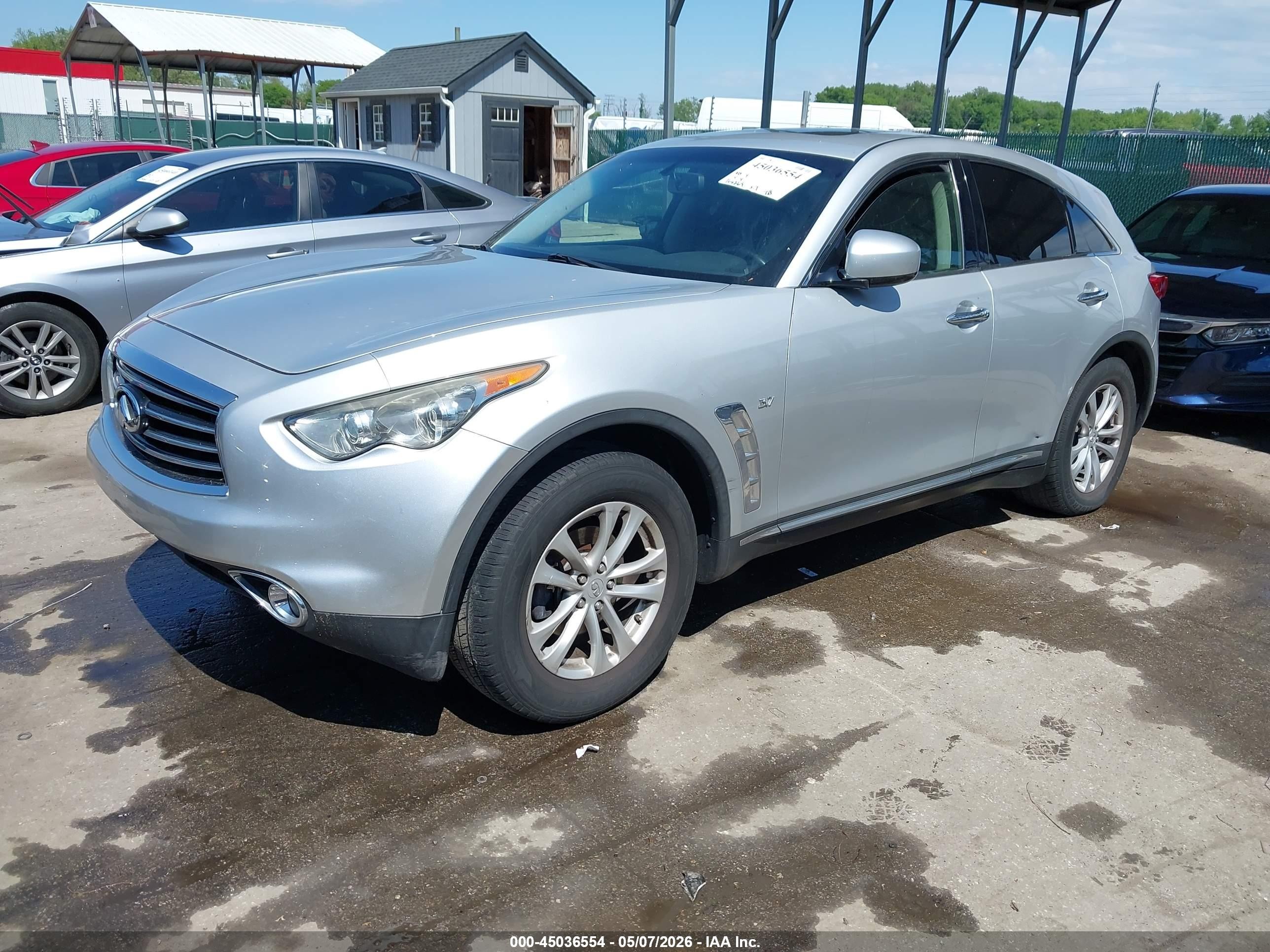 2016 Infiniti Qx70 Silver vin: JN8CS1MW2GM751328