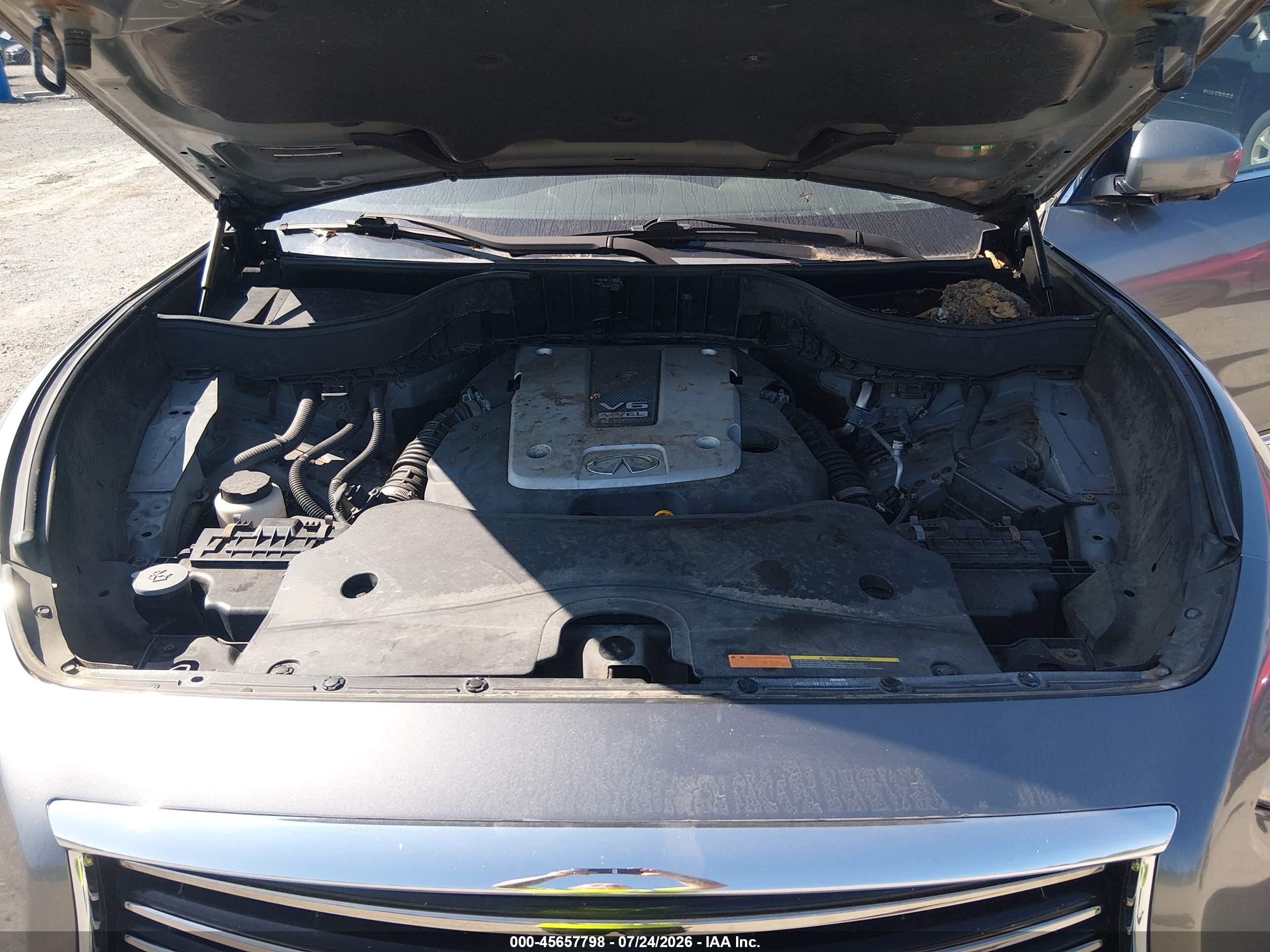 2014 Infiniti Qx70   Gray vin: JN8CS1MW3EM410419