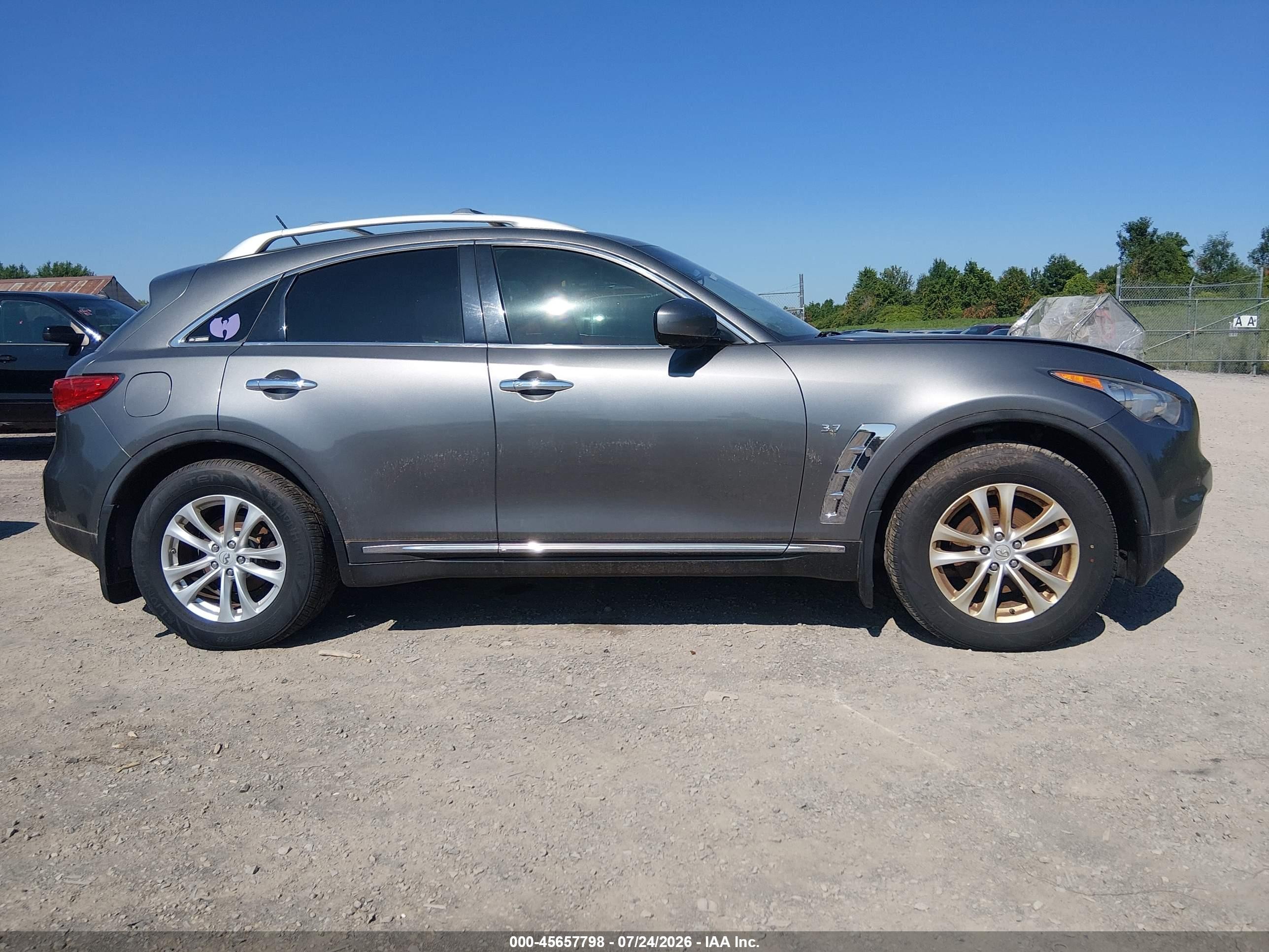 2014 Infiniti Qx70   Gray vin: JN8CS1MW3EM410419
