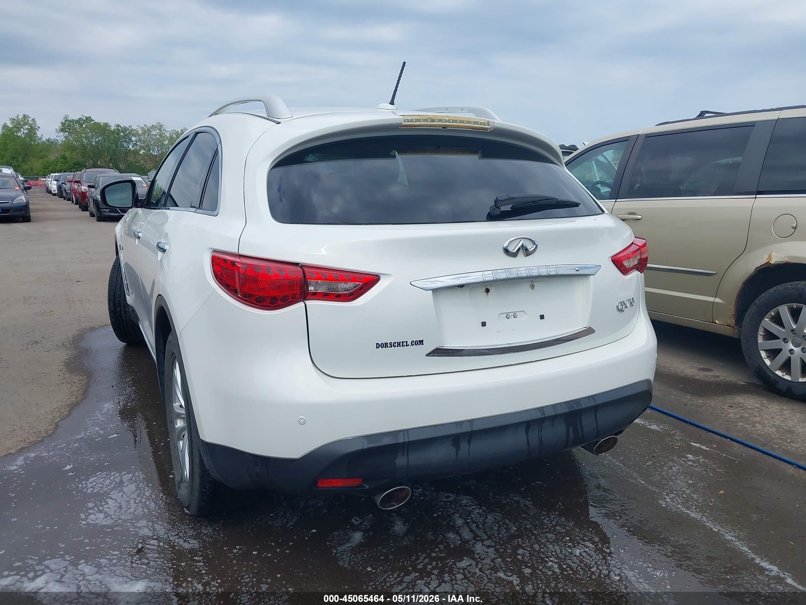 2014 Infiniti Qx70   Белый vin: JN8CS1MW3EM410677