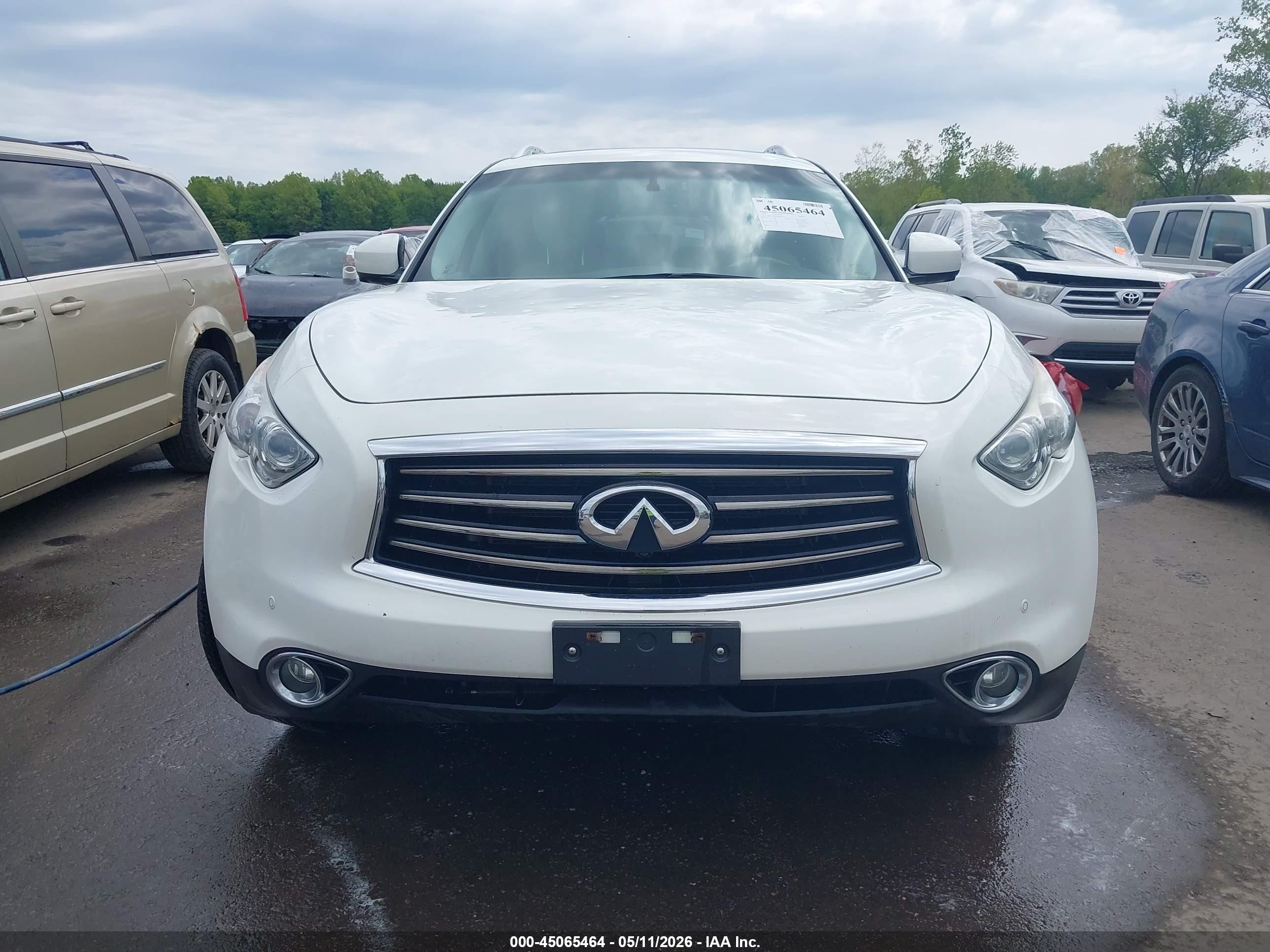 2014 Infiniti Qx70   Белый vin: JN8CS1MW3EM410677