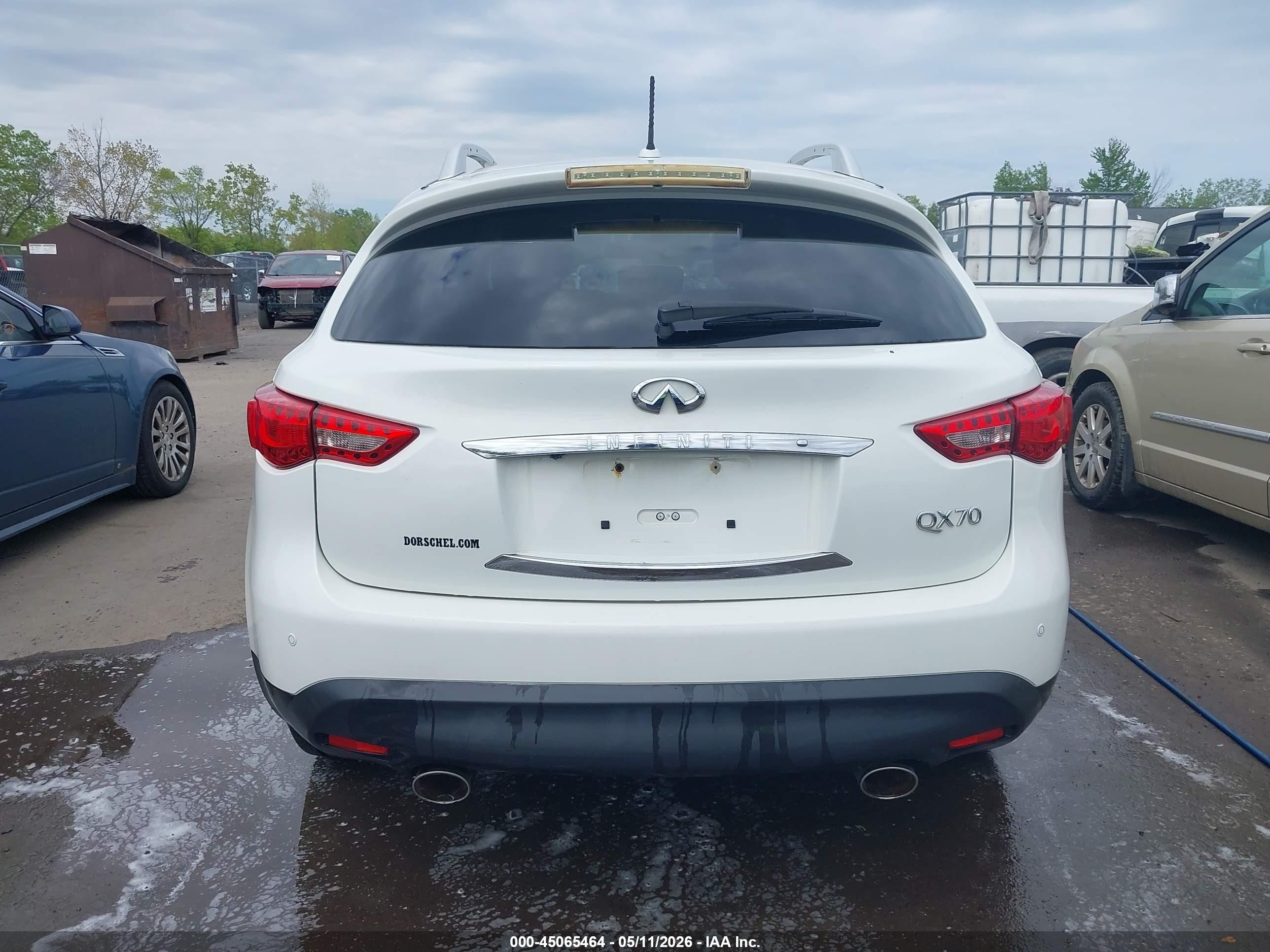 2014 Infiniti Qx70   Белый vin: JN8CS1MW3EM410677