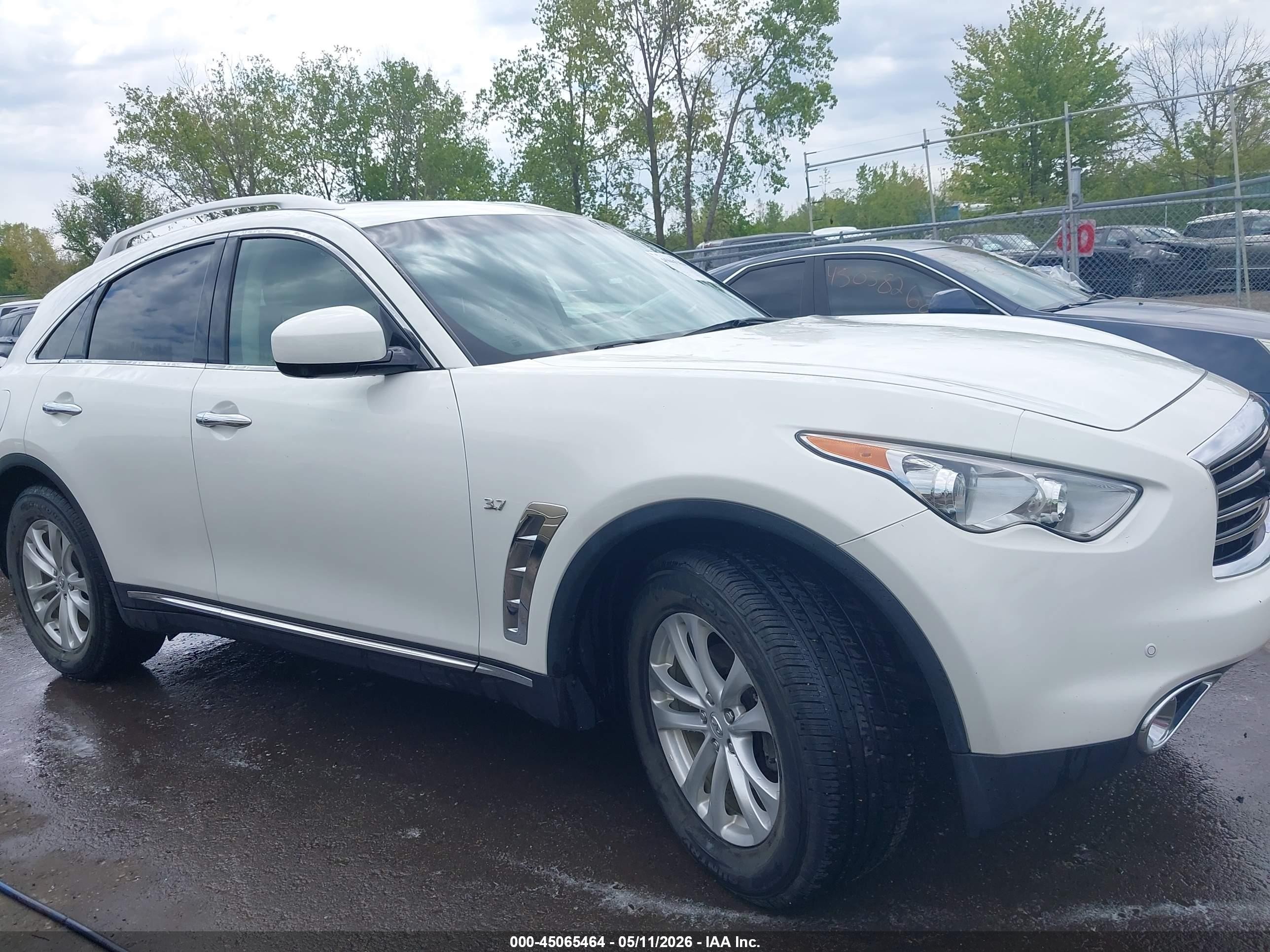 2014 Infiniti Qx70   Белый vin: JN8CS1MW3EM410677