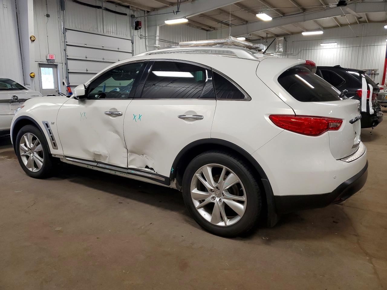 2013 Infiniti Fx37 Base White vin: JN8CS1MW4DM170599