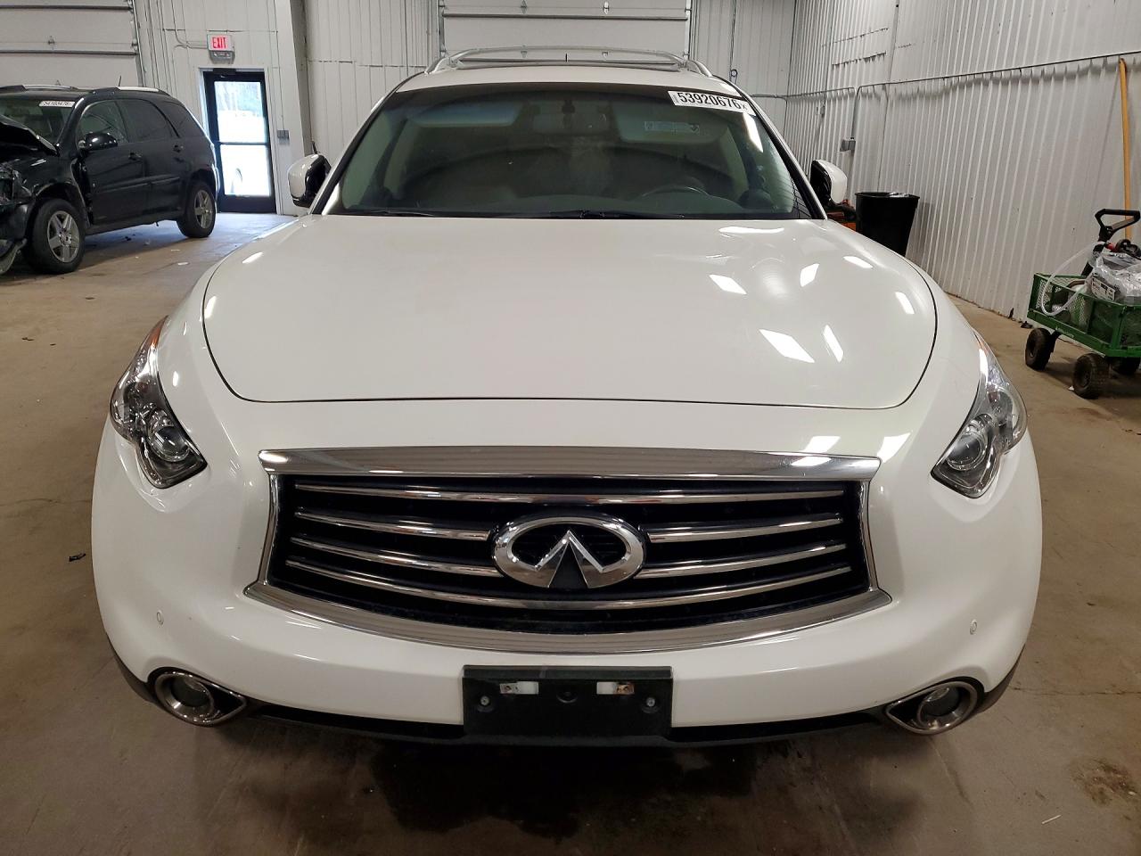 2013 Infiniti Fx37 Base White vin: JN8CS1MW4DM170599
