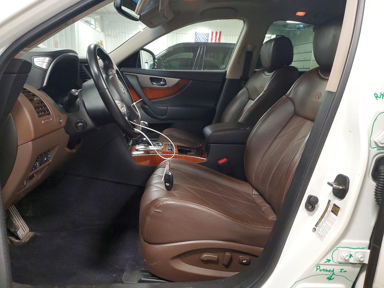 2013 Infiniti Fx37 Base White vin: JN8CS1MW4DM170599