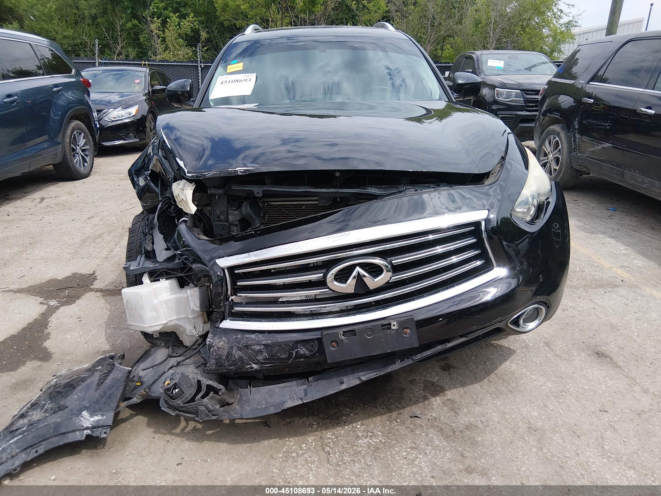 2015 Infiniti Qx70   Black vin: JN8CS1MW4FM482604