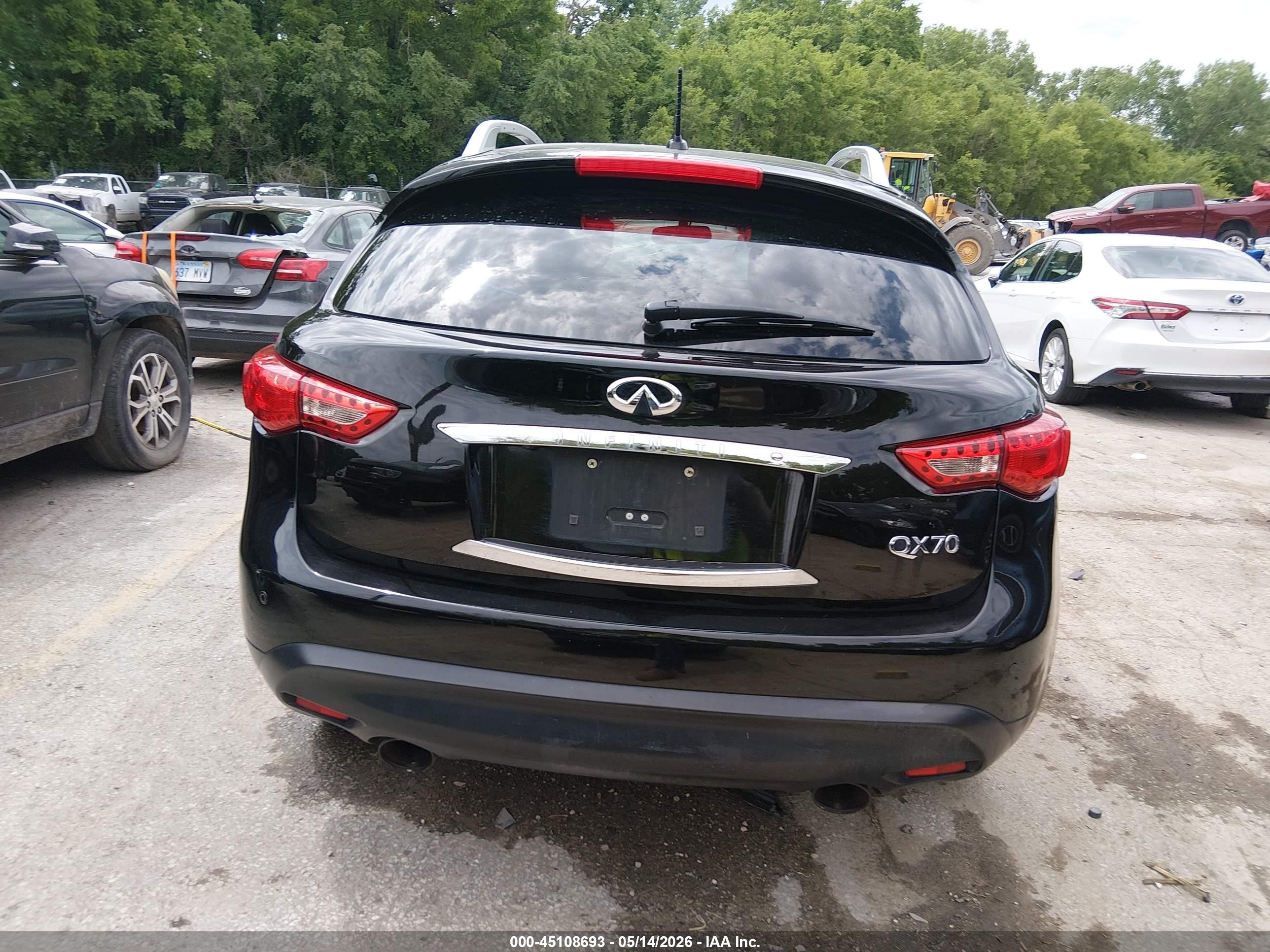 2015 Infiniti Qx70   Black vin: JN8CS1MW4FM482604
