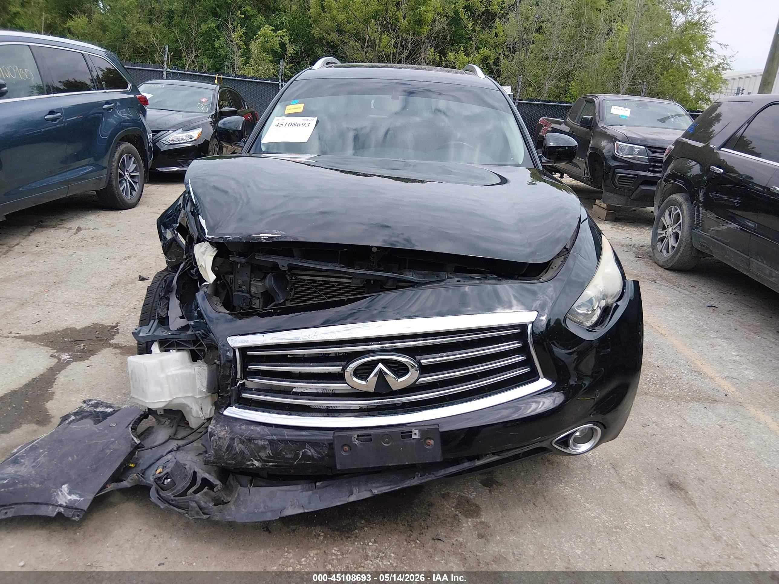 2015 Infiniti Qx70   Black vin: JN8CS1MW4FM482604