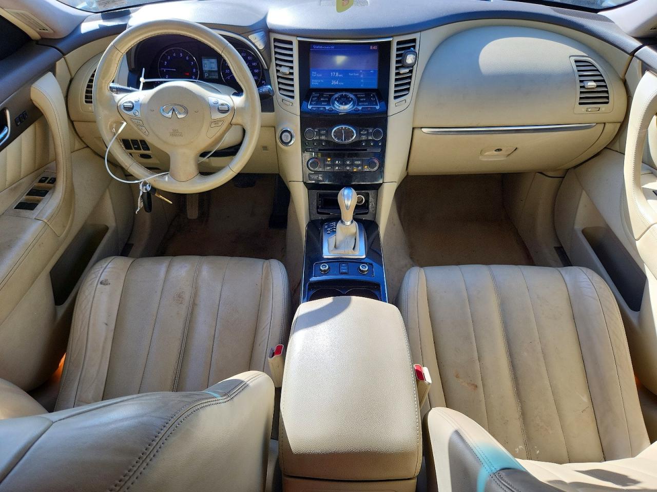 2013 Infiniti Fx37 Base White vin: JN8CS1MW5DM173110