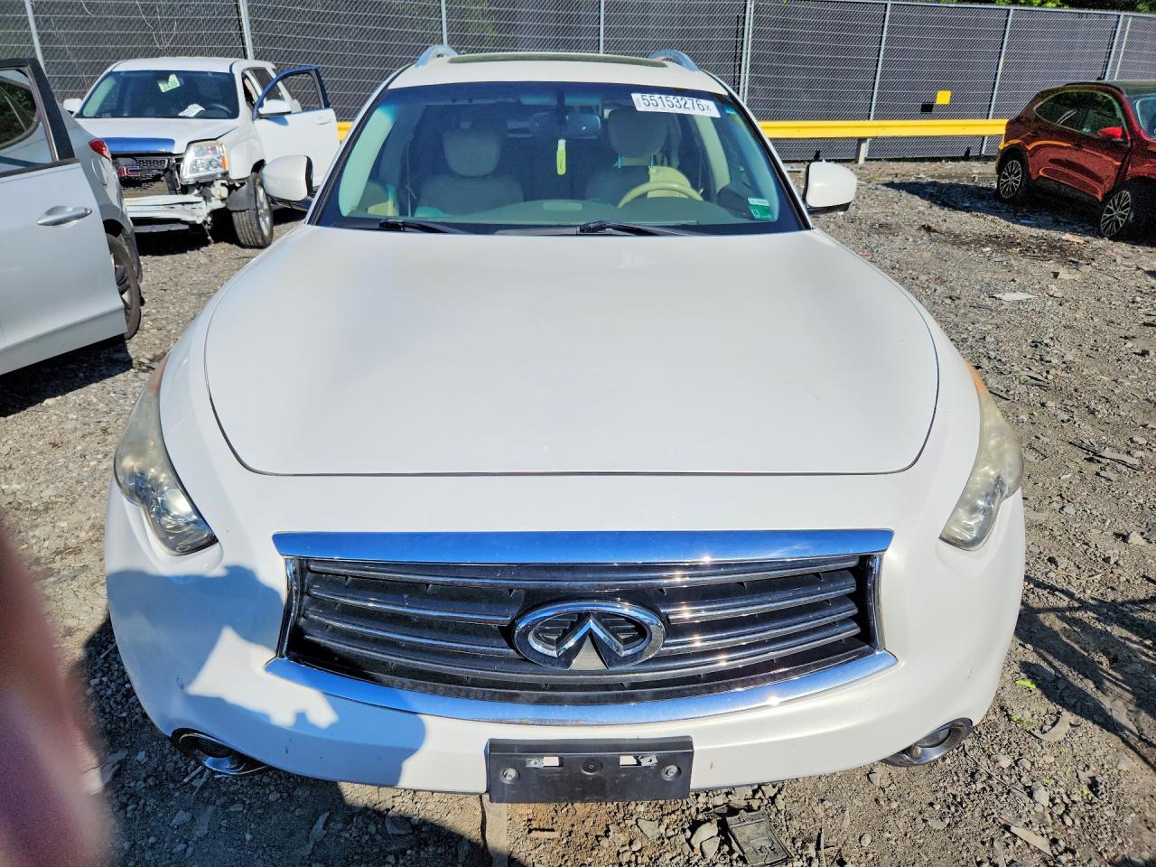 2013 Infiniti Fx37 Base White vin: JN8CS1MW5DM173110