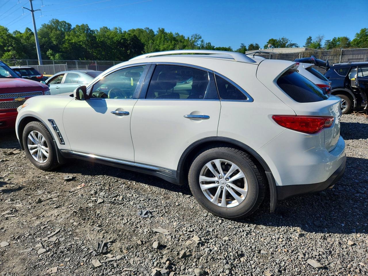 2013 Infiniti Fx37 Base White vin: JN8CS1MW5DM173110