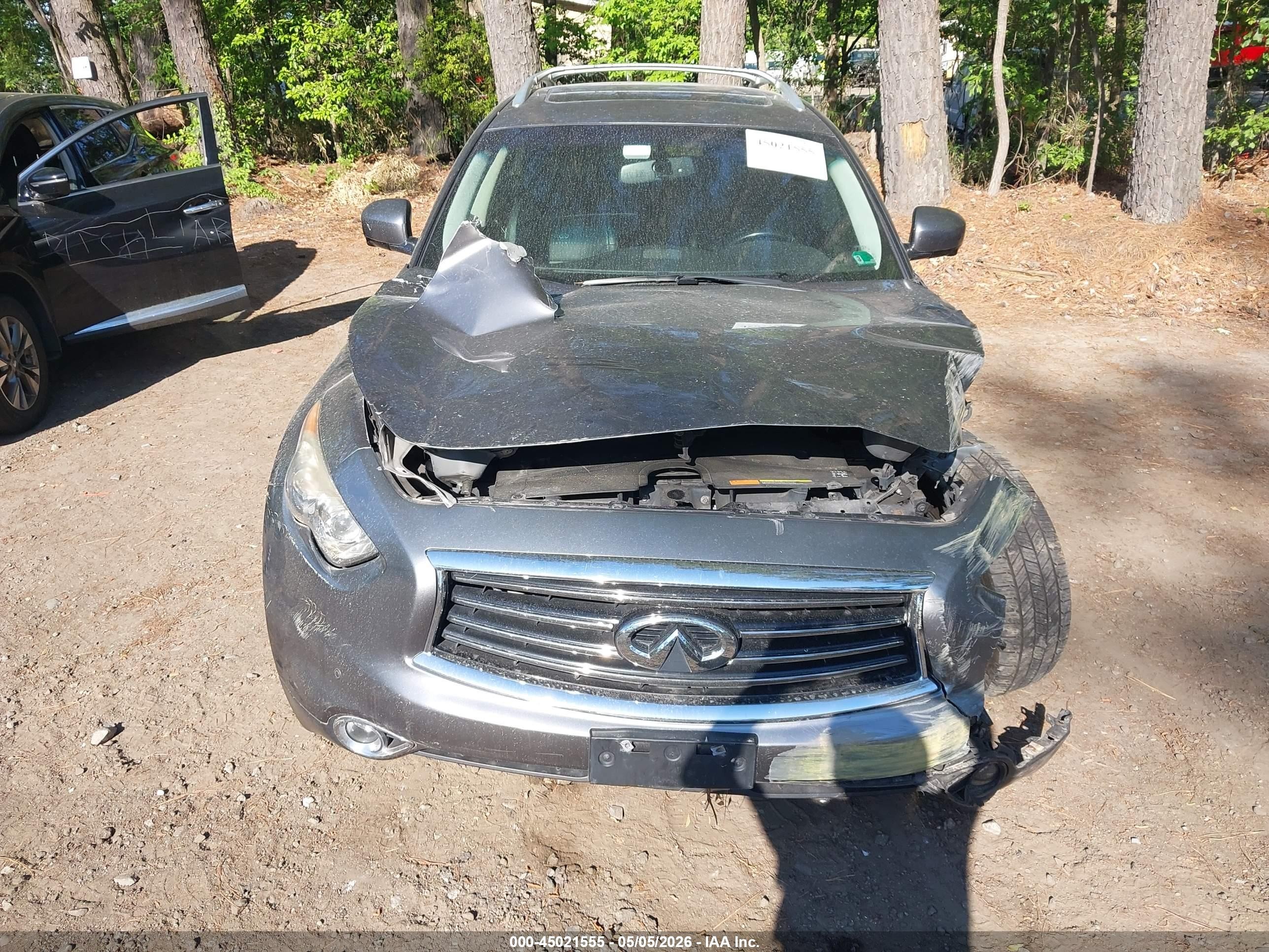 2014 Infiniti Qx70   Gray vin: JN8CS1MW5EM410616