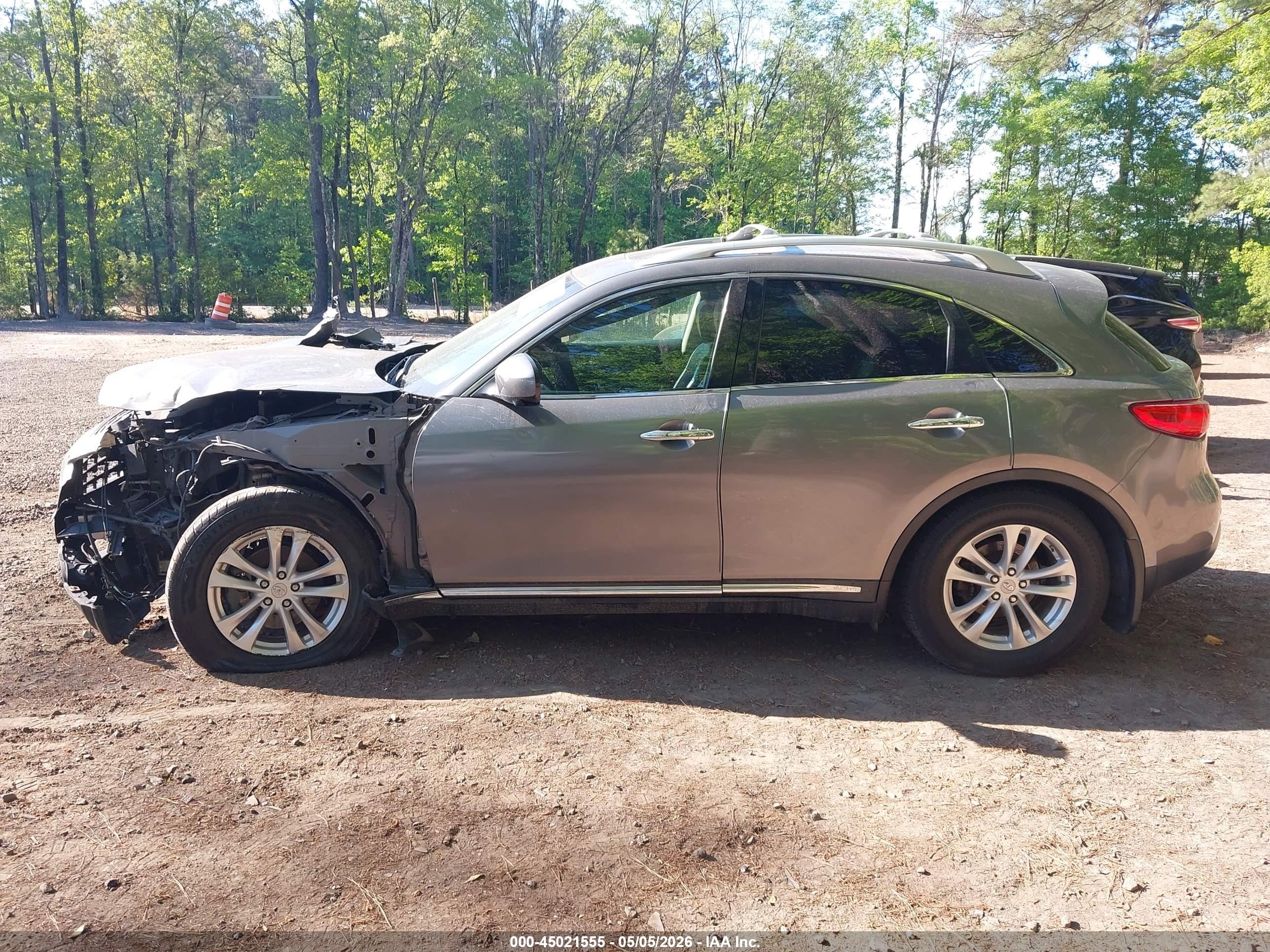 2014 Infiniti Qx70   Gray vin: JN8CS1MW5EM410616