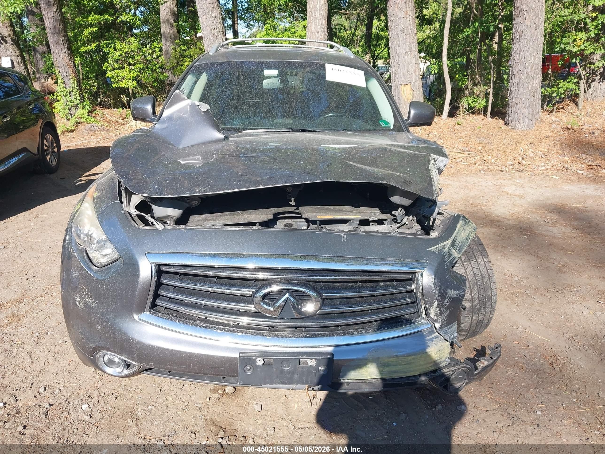 2014 Infiniti Qx70   Gray vin: JN8CS1MW5EM410616