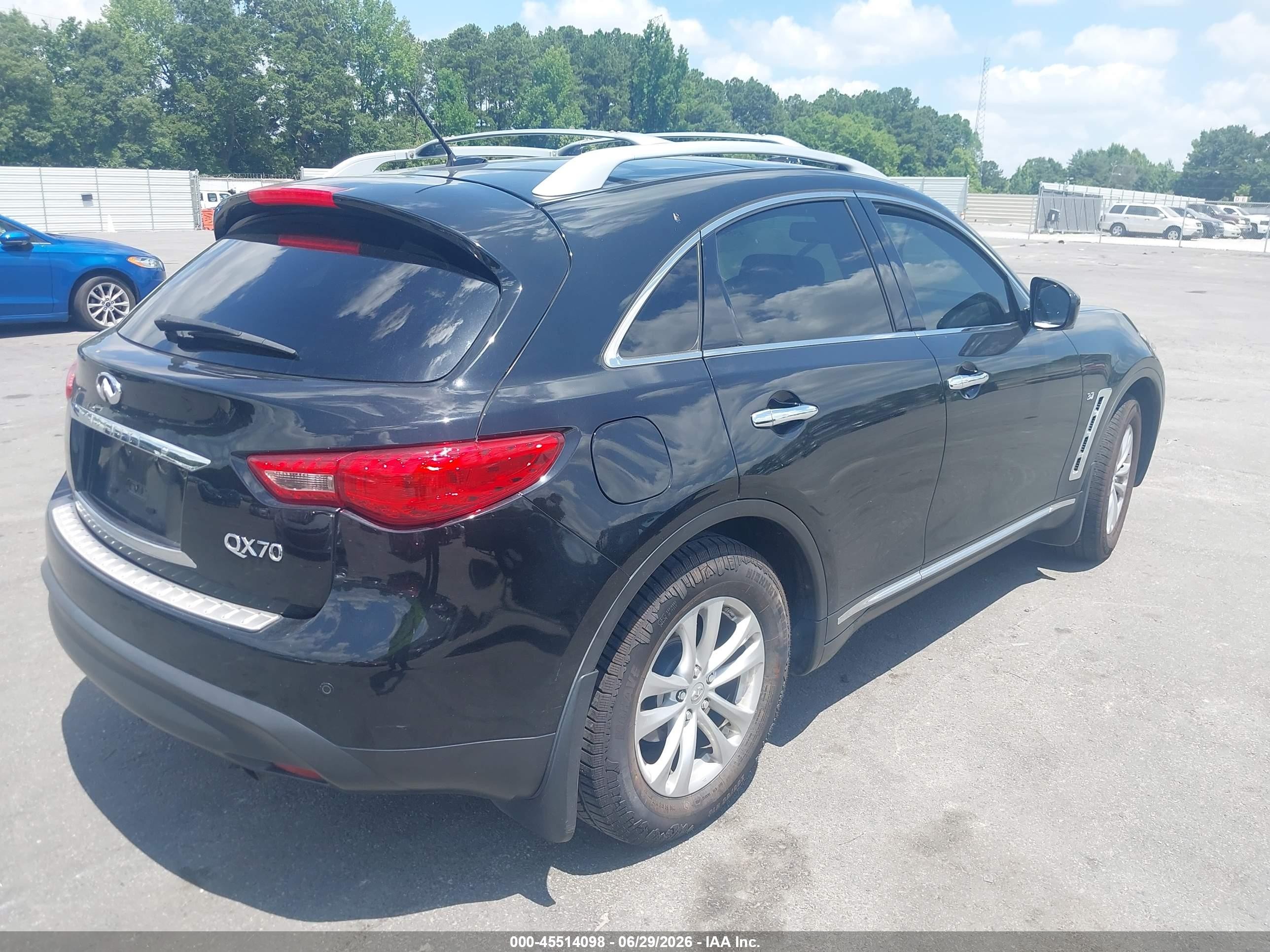 2014 Infiniti Qx70   Black vin: JN8CS1MW5EM413631