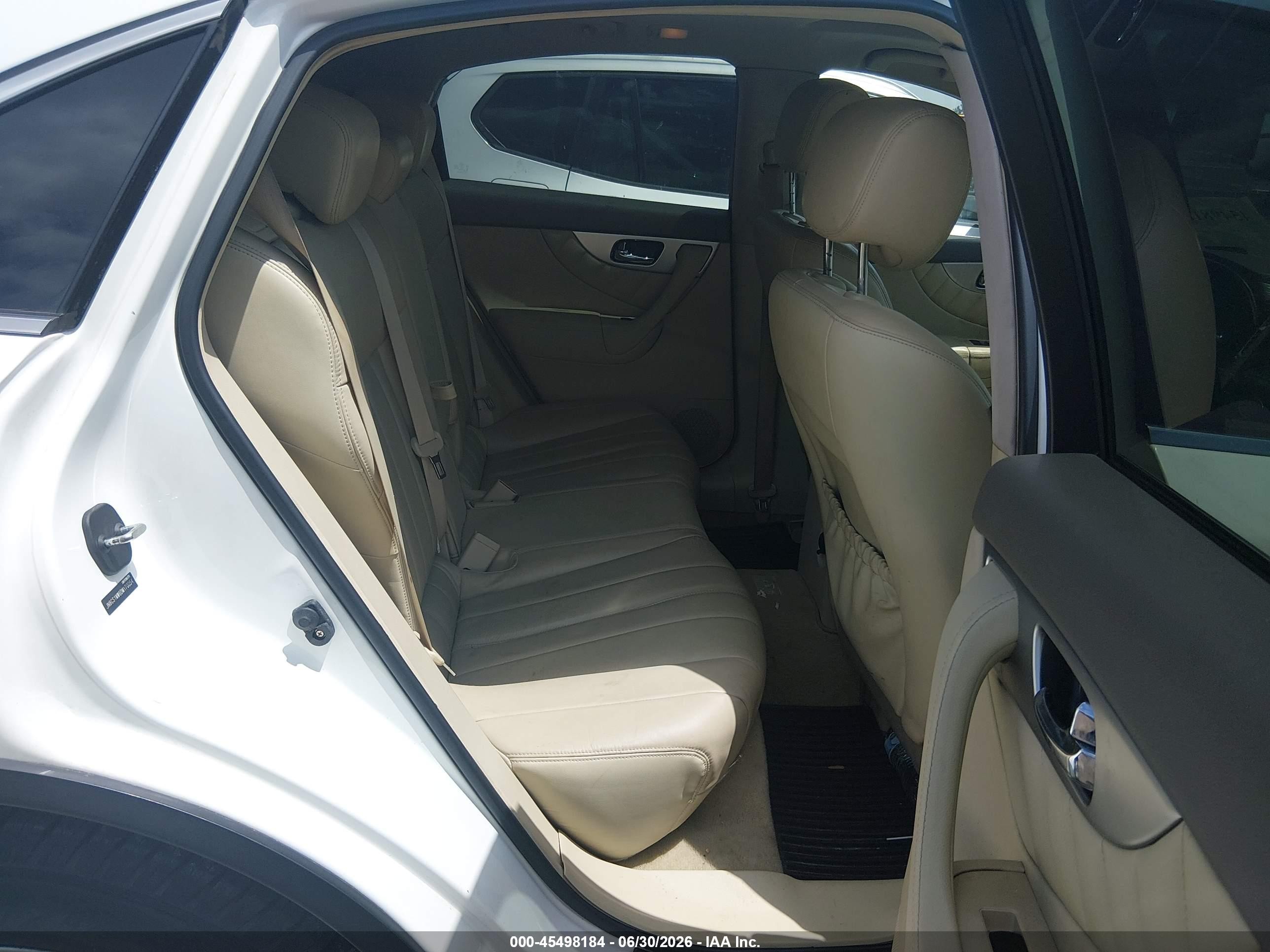 2013 Infiniti Fx37 White vin: JN8CS1MW6DM170054