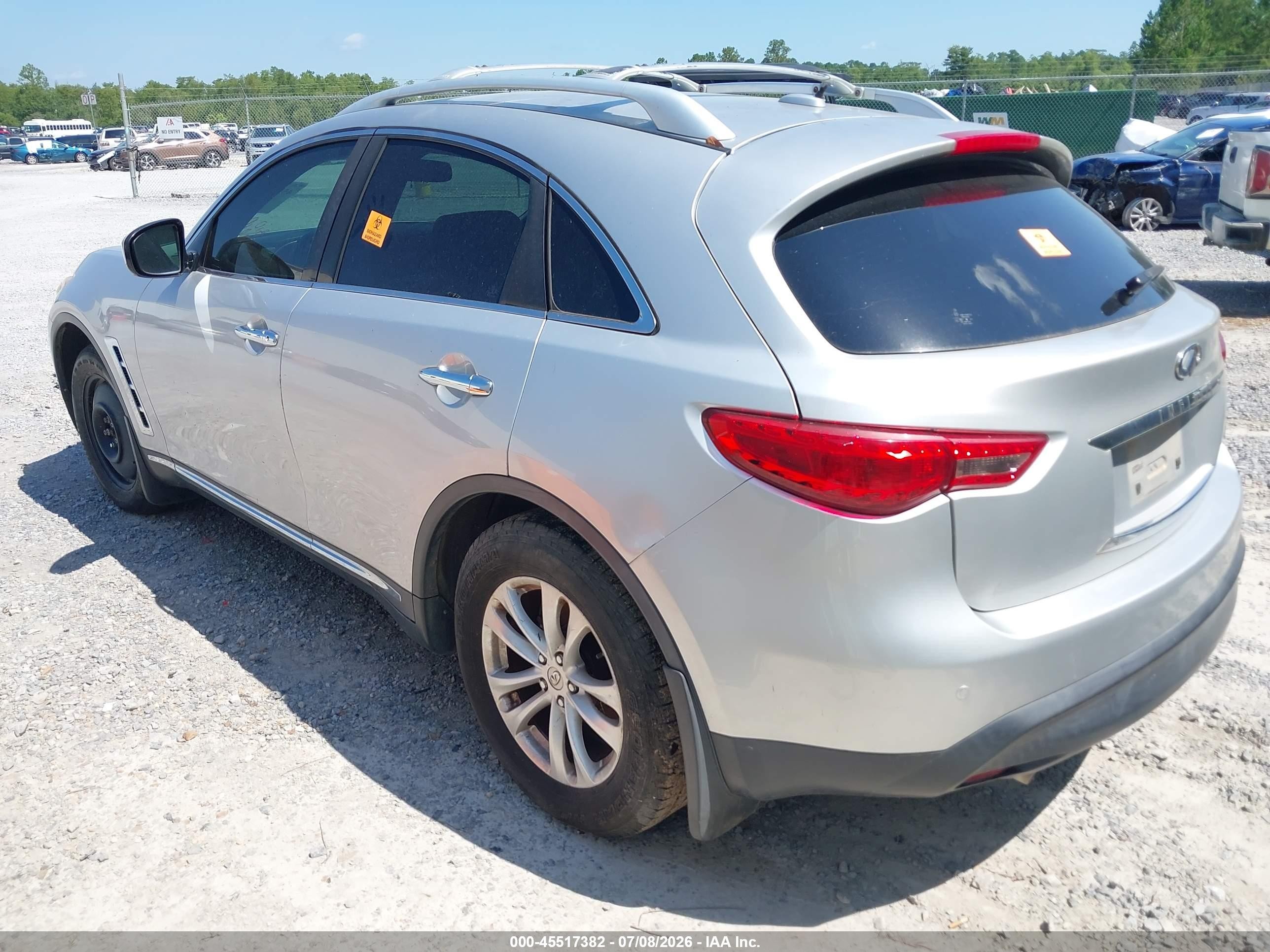 2013 Infiniti Fx37   Silver vin: JN8CS1MW6DM171303
