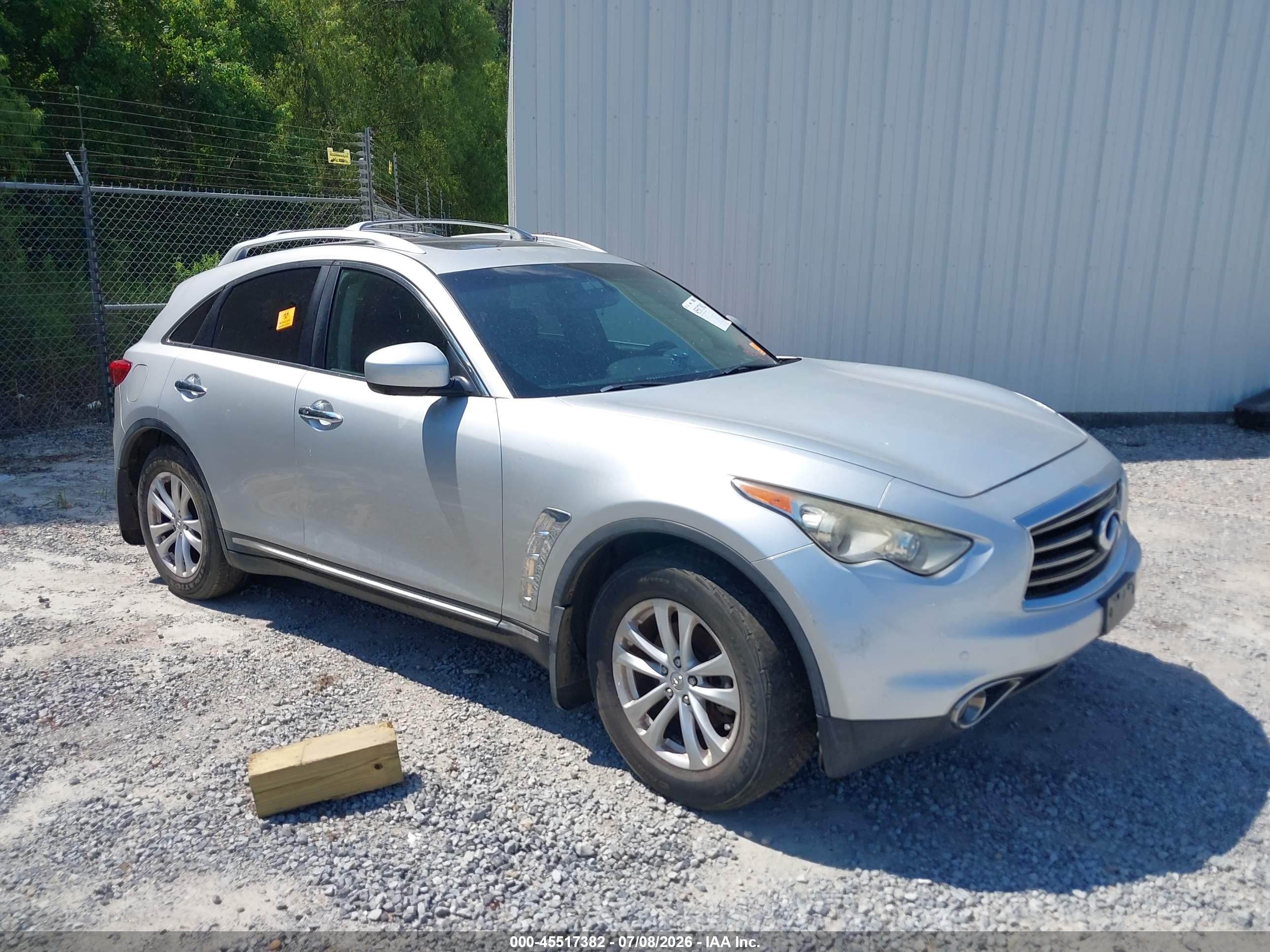 2013 Infiniti Fx37   Silver vin: JN8CS1MW6DM171303