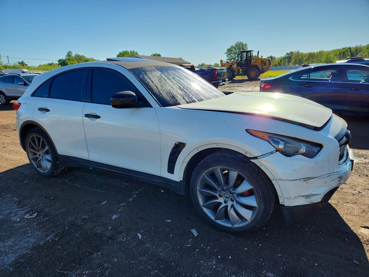 2013 Infiniti Fx37 Base White vin: JN8CS1MW6DM172922