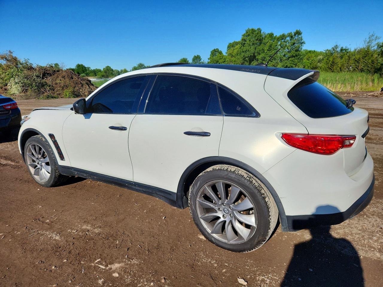 2013 Infiniti Fx37 Base White vin: JN8CS1MW6DM172922