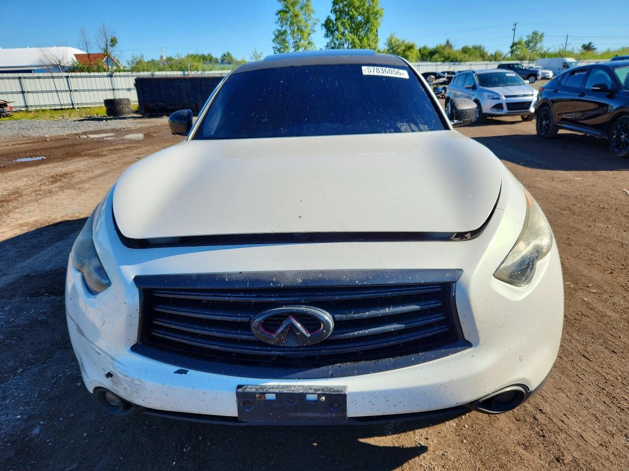 2013 Infiniti Fx37 Base White vin: JN8CS1MW6DM172922