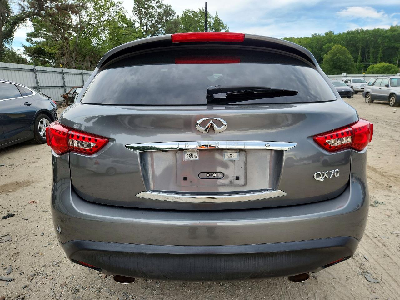 2014 Infiniti Qx70 Base Gray vin: JN8CS1MW6EM413248