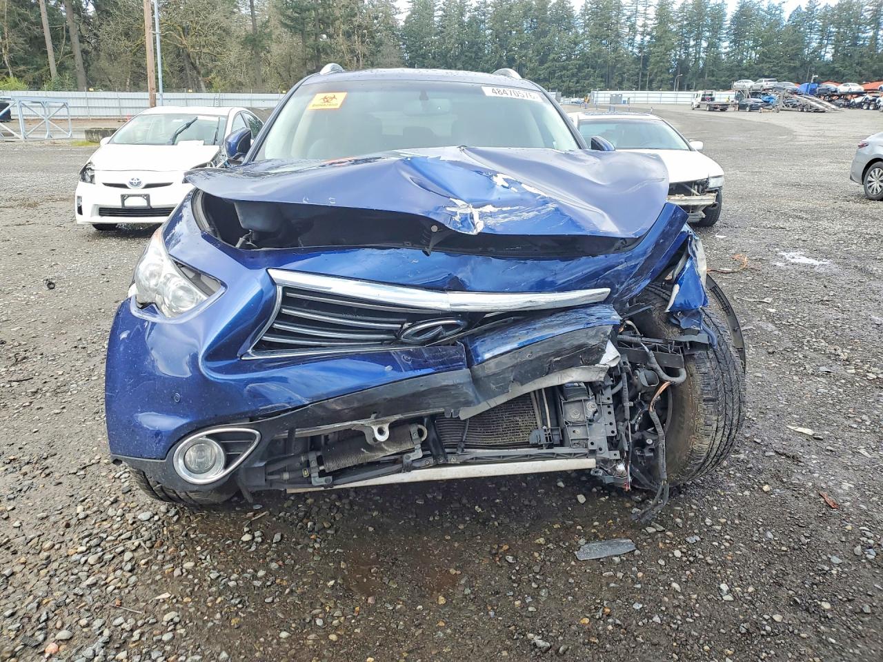 2015 Infiniti Qx70 Base Blue vin: JN8CS1MW6FM480899