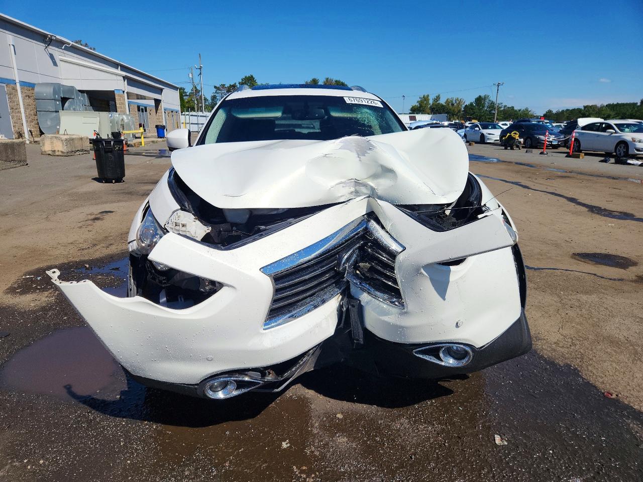 2014 Infiniti Qx70 Base White vin: JN8CS1MW7EM411962