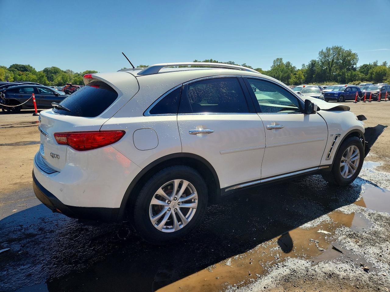 2014 Infiniti Qx70 Base White vin: JN8CS1MW7EM411962