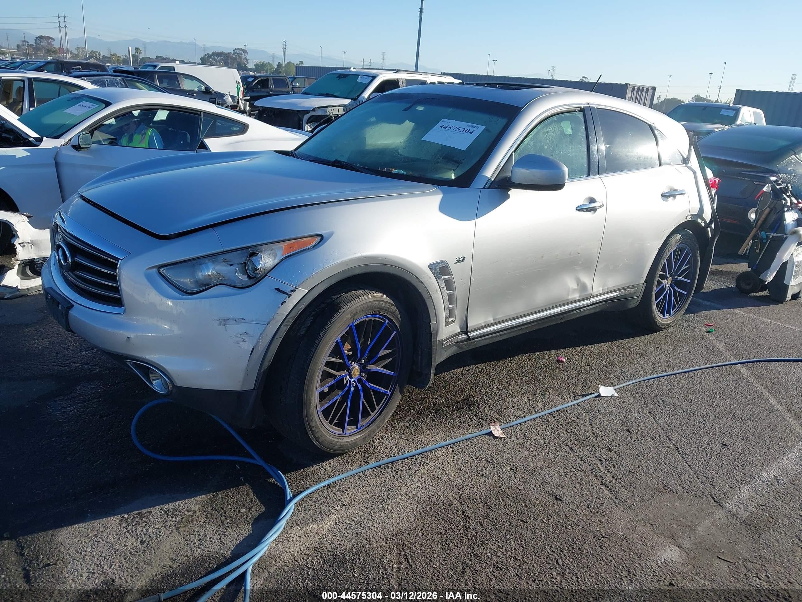 2014 Infiniti Qx70   Gray vin: JN8CS1MW7EM413212